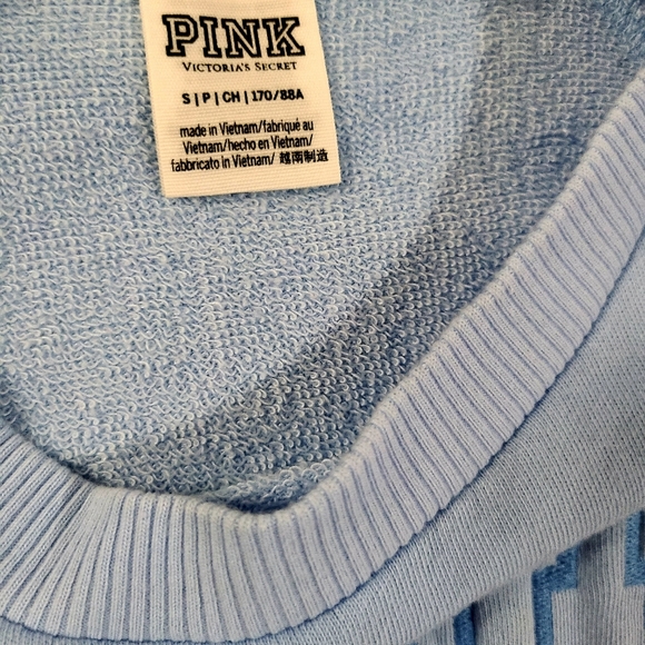 Victoria's Secret PINK Blue Sweatshirt - Picture 4 of 4